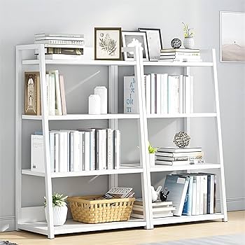 Amazon.com: IOTXY 4 Tier Open Bookshelf - Steel and Wood